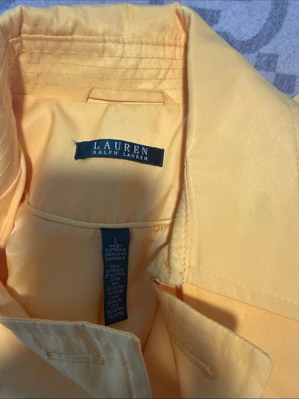 Ralph Lauren Yellow Double-Breasted Trench Coat - Picture 2 of 2